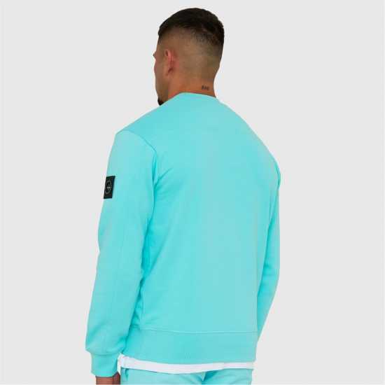 Marshall Artist Мъжки Пуловер Обло Деколте Siren Crew Sweater Mens Аква Мъжки горнища на анцуг