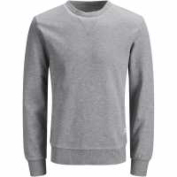 Jack And Jones Basic Crew Sweatshirt Светло сиво Мъжки горнища на анцуг