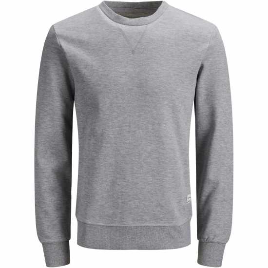 Jack And Jones Basic Crew Sweatshirt Светло сиво Мъжки горнища на анцуг