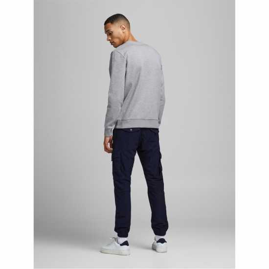 Jack And Jones Basic Crew Sweatshirt Светло сиво Мъжки горнища на анцуг
