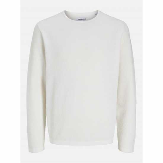 Jack And Jones Crew Knit Mens Cloud Dancer Jack And Jones Crew Knit Mens Cloud Dancer