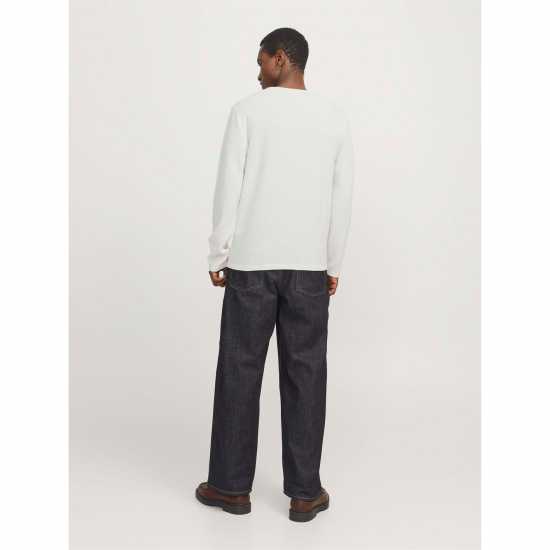 Jack And Jones Crew Knit Mens Cloud Dancer Jack And Jones Crew Knit Mens Cloud Dancer