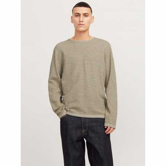 Jack And Jones Crew Knit Mens Coriander Jack And Jones Crew Knit Mens Coriander