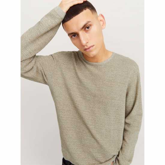 Jack And Jones Crew Knit Mens Coriander Jack And Jones Crew Knit Mens Coriander