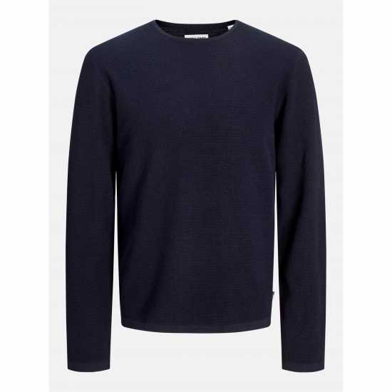 Jack And Jones Crew Knit Mens Navy Blazer Jack And Jones Crew Knit Mens Navy Blazer