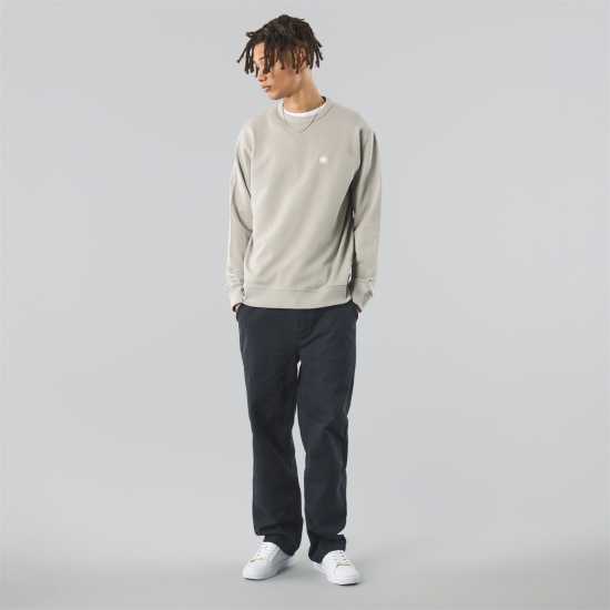 Pretty Green Standards Crew Sweatshirt Светло сиво Мъжки горнища на анцуг