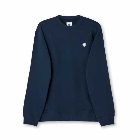 Pretty Green Standards Crew Sweatshirt Морска синьо Мъжки горнища на анцуг