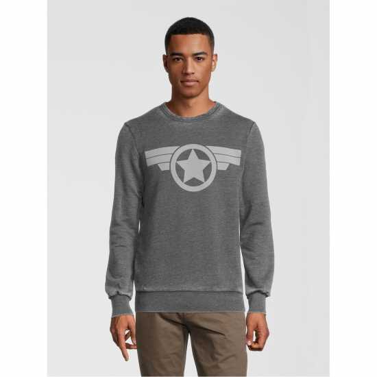 Marvel Character Crew Sweaters Adults Капитан Америка 