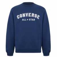 Converse Allstar Crew Sweater Navy Мъжко облекло за едри хора
