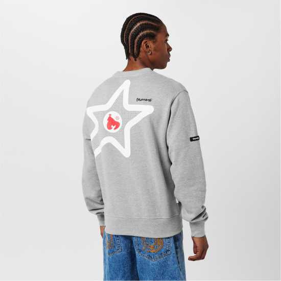 Money Sig Star Crew Grey Melange Мъжки горнища на анцуг