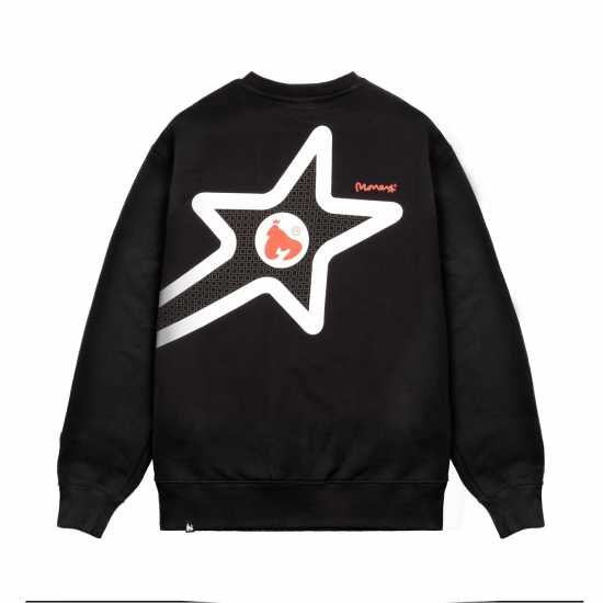 Мъжки горнища на анцуг Money Sig Star Crew Black Money Sig Star Crew Black Мъжки горнища на анцуг