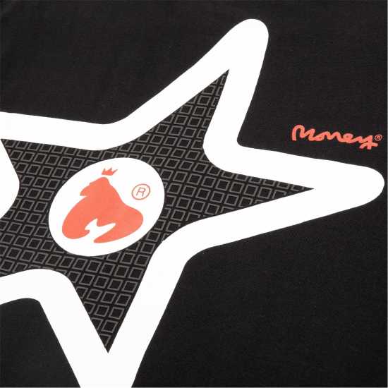 Мъжки горнища на анцуг Money Sig Star Crew Black Money Sig Star Crew Black Мъжки горнища на анцуг