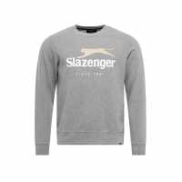 Slazenger 1881 Denis Crew Logo Sweater  Мъжко облекло за едри хора