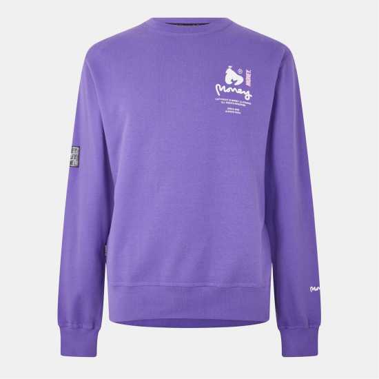 Мъжки горнища на анцуг Money Copyright Crew Purple Money Copyright Crew Purple Мъжки горнища на анцуг