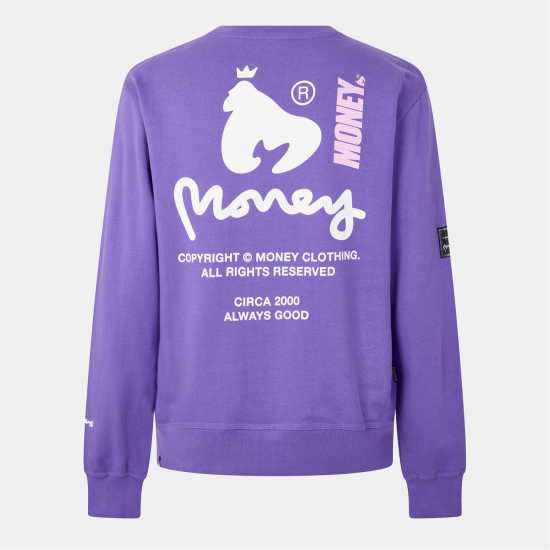 Мъжки горнища на анцуг Money Copyright Crew Purple Money Copyright Crew Purple Мъжки горнища на анцуг