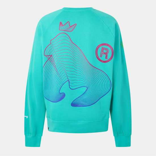 Мъжки горнища на анцуг Money Flow Wave Crew Teal Money Flow Wave Crew Teal Мъжки горнища на анцуг