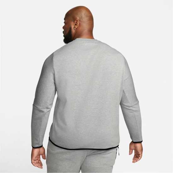 Nike Мъжка Блуза Полар Tech Fleece Sweater Mens Grey H/Black Мъжки горнища на анцуг