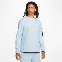 Nike Мъжка Блуза Полар Tech Fleece Sweater Mens Celestine Blue Мъжки горнища на анцуг