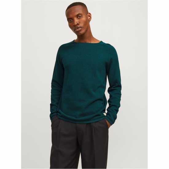 Мъжки Пуловер Jack And Jones Melange Sweater Mens Дълбока морско синьо Мъжки горнища на анцуг