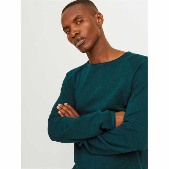 Мъжки Пуловер Jack And Jones Melange Sweater Mens Дълбока морско синьо Мъжки горнища на анцуг