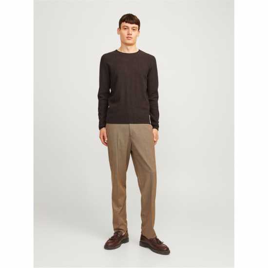 Мъжки Пуловер Обло Деколте Jack And Jones Carpenter Knit Crew Sweater Mens Мулч Мъжки горнища на анцуг