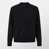 Jack And Jones Knitted Sweathirt Mens Черно Мъжки горнища на анцуг