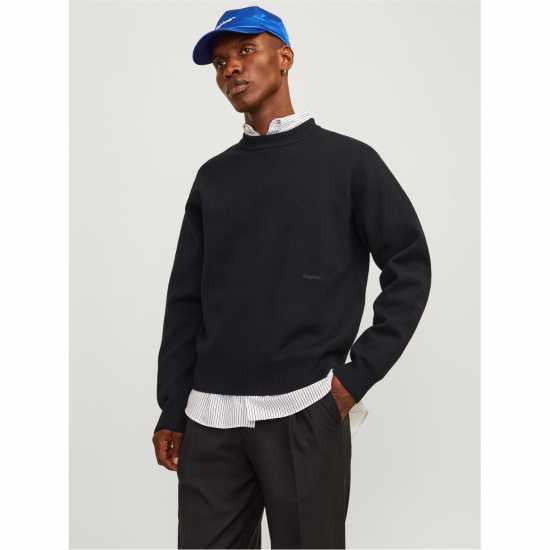 Мъжки горнища на анцуг Jack And Jones Knitted Sweathirt Mens Черно Jack And Jones Knitted Sweathirt Mens Черно Мъжки горнища на анцуг