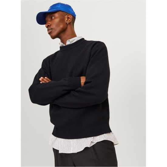 Мъжки горнища на анцуг Jack And Jones Knitted Sweathirt Mens Черно Jack And Jones Knitted Sweathirt Mens Черно Мъжки горнища на анцуг