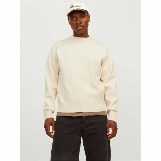 Jack And Jones Knitted Sweathirt Mens Морска сол Мъжки горнища на анцуг