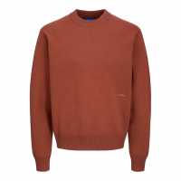 Jack And Jones Knitted Sweathirt Mens Бранди Браун Мъжки горнища на анцуг