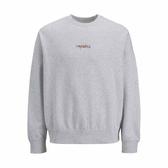 Jack And Jones Graphic Sweater Sn99 Бяла Мел Мъжки горнища на анцуг