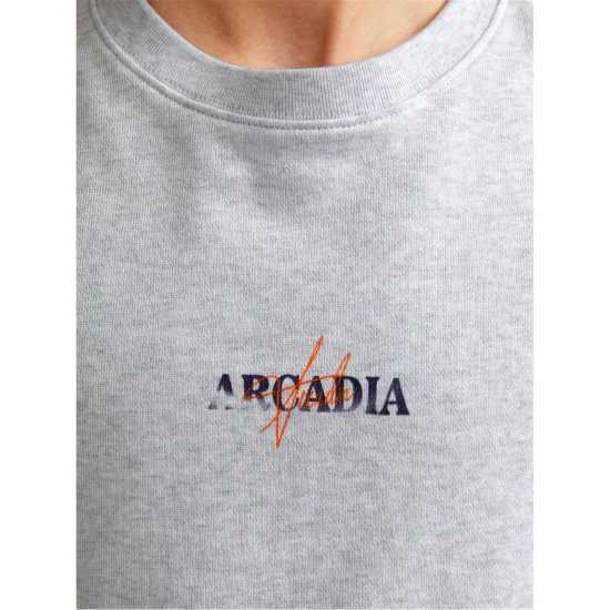 Jack And Jones Graphic Sweater Sn99 Бяла Мел Мъжки горнища на анцуг