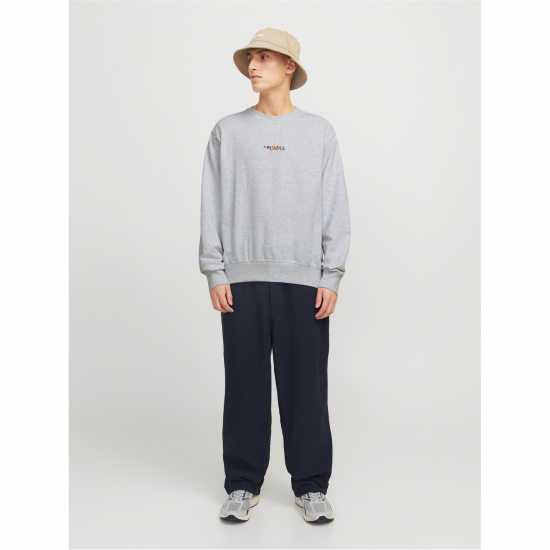 Jack And Jones Graphic Sweater Sn99 Бяла Мел Мъжки горнища на анцуг