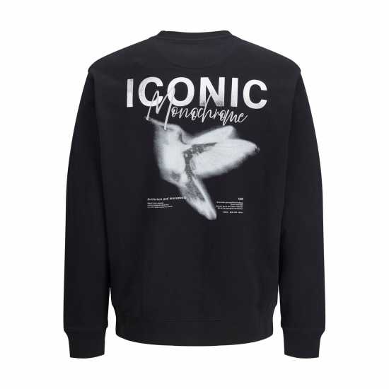 Мъжки горнища на анцуг Jack And Jones Graphic Sweater Sn99 Черно Jack And Jones Graphic Sweater Sn99 Черно Мъжки горнища на анцуг