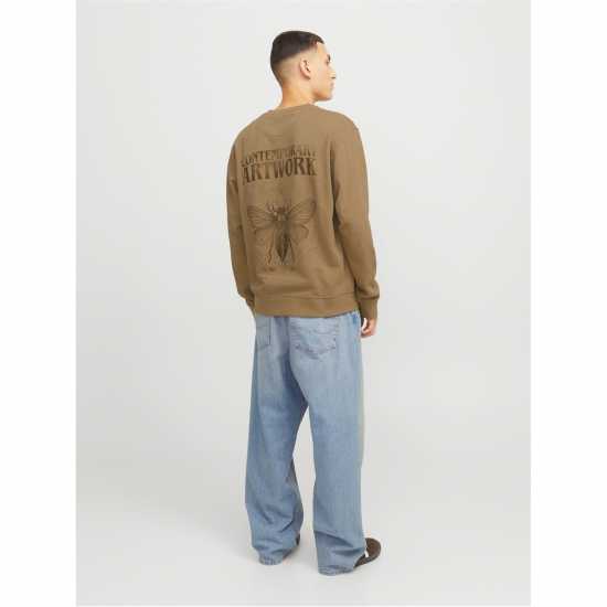 Jack And Jones Graphic Sweater Sn99 Кориандър Мъжки горнища на анцуг