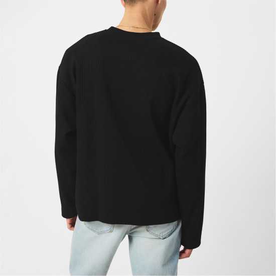 Мъжки Пуловер Обло Деколте Jack And Jones Crew Neck Sweater Mens Черно Мъжки горнища на анцуг