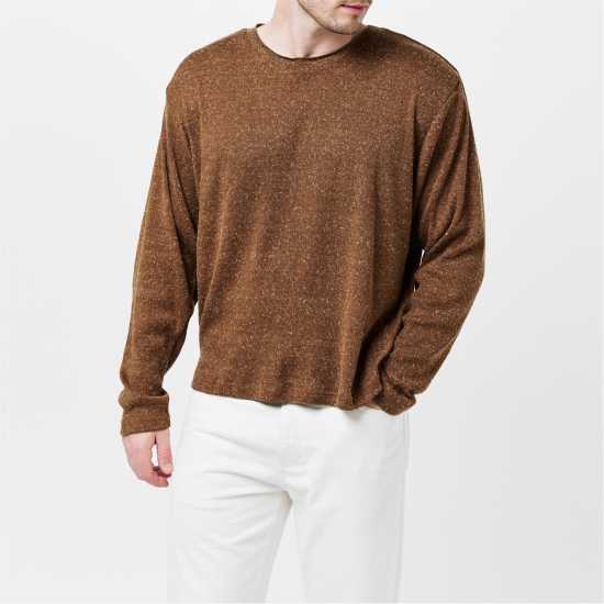 Мъжки Пуловер Jack And Jones Melange Sweater Mens  Мъжки горнища на анцуг