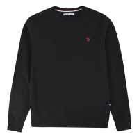 Us Polo Assn Small Sweatshirt Black Мъжко облекло за едри хора