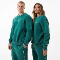 Slazenger Ft. Aitch Crew Sweater Forest Green Мъжко облекло за едри хора