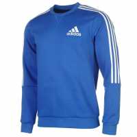 Adidas Мъжка Блуза Полар Essentials 3-Stripes Fleece Sweatshirt Mens Свети синьо Мъжки горнища на анцуг