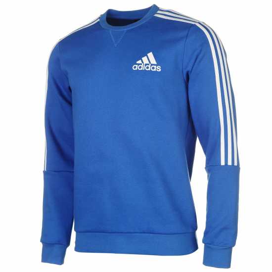 Adidas Мъжка Блуза Полар Essentials 3-Stripes Fleece Sweatshirt Mens Свети синьо Мъжки горнища на анцуг