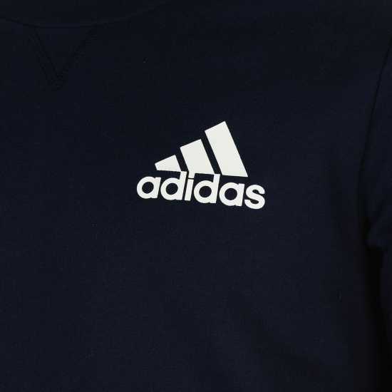Adidas Мъжка Блуза Полар Essentials 3-Stripes Fleece Sweatshirt Mens Морско синьо/Бяло Мъжки горнища на анцуг