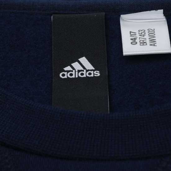 Adidas Мъжка Блуза Полар Essentials 3-Stripes Fleece Sweatshirt Mens Морско синьо/Бяло Мъжки горнища на анцуг