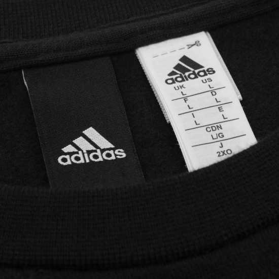 Adidas Мъжка Блуза Полар Essentials 3-Stripes Fleece Sweatshirt Mens Черно/Бяло Мъжки горнища на анцуг