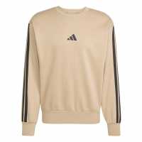 Adidas Мъжка Блуза Полар Essentials 3-Stripes Fleece Sweatshirt Mens Sandst/Black Мъжки горнища на анцуг