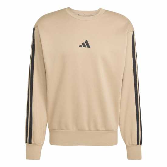 Мъжки горнища на анцуг Adidas Мъжка Блуза Полар Essentials 3-Stripes Fleece Sweatshirt Mens Sandst/Black Adidas Мъжка Блуза Полар Essentials 3-Stripes Fleece Sweatshirt Mens Sandst/Black Мъжки горнища на анцуг