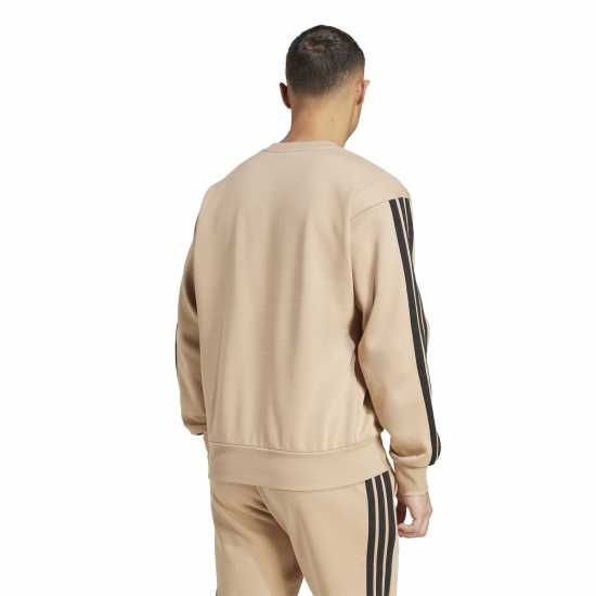 Мъжки горнища на анцуг Adidas Мъжка Блуза Полар Essentials 3-Stripes Fleece Sweatshirt Mens Sandst/Black Adidas Мъжка Блуза Полар Essentials 3-Stripes Fleece Sweatshirt Mens Sandst/Black Мъжки горнища на анцуг