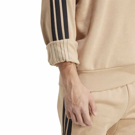 Мъжки горнища на анцуг Adidas Мъжка Блуза Полар Essentials 3-Stripes Fleece Sweatshirt Mens Sandst/Black Adidas Мъжка Блуза Полар Essentials 3-Stripes Fleece Sweatshirt Mens Sandst/Black Мъжки горнища на анцуг