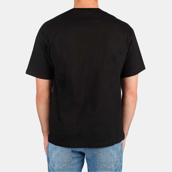 Kappa Мъжка Тениска Cotton Crew Neck T Shirt Mens Black Мъжки горнища на анцуг