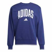 Adidas Мъжка Риза Collegiate Sweatshirt Mens Синьо/Бяло 